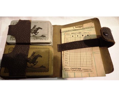 Leather bound set of cowboy playing cards. P&amp;P Group 1 (£14+VAT for the first lot and £1+VAT for subsequent lots) 