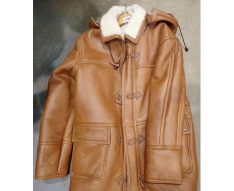 Leather jacket with fur lining, RRP cost £299. P&amp;P Group 3 (£25+VAT for the first lot and £5+VAT for subsequent lots) 
