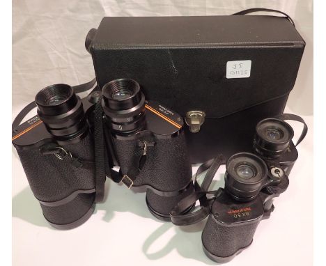 Prinz 10 x 50 cased binoculars, and another (2). P&amp;P Group 2 (£18+VAT for the first lot and £3+VAT for subsequent lots) 