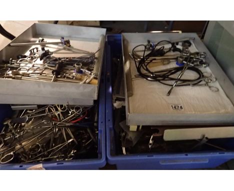 Three boxes of mixed tools, possibly medicinal. Not available for in-house P&amp;P 