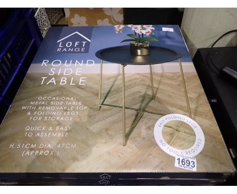 Five new folding tables each D: 50 cm. P&amp;P Group 3 (£25+VAT for the first lot and £5+VAT for subsequent lots) 