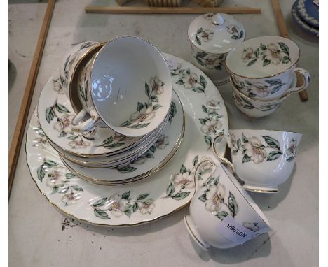 Crown Staffordshire fine bone china tea service. P&amp;P Group 2 (£18+VAT for the first lot and £3+VAT for subsequent lots) 
