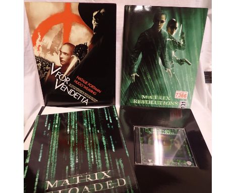 Press packs for Matrix Revolutions (2) and a Matrix Reloaded. P&amp;P Group 2 (£18+VAT for the first lot and £3+VAT for subse