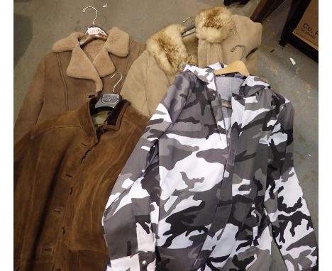 Four jackets to include two suede jackets. P&amp;P Group 2 (£18+VAT for the first lot and £3+VAT for subsequent lots) 