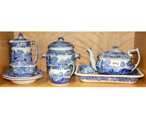 A quantity of blue and white Spode Italian pattern china.