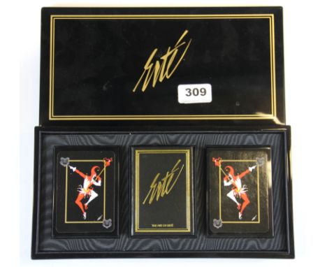 A Sobranie special edition boxed Erte playing card set, 28 x 14 x 6cm.