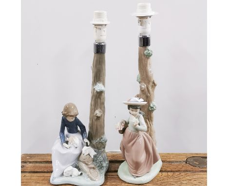 Two Nao figural table lamps, H. 39cm.