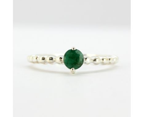 A 925 silver emerald set ring.