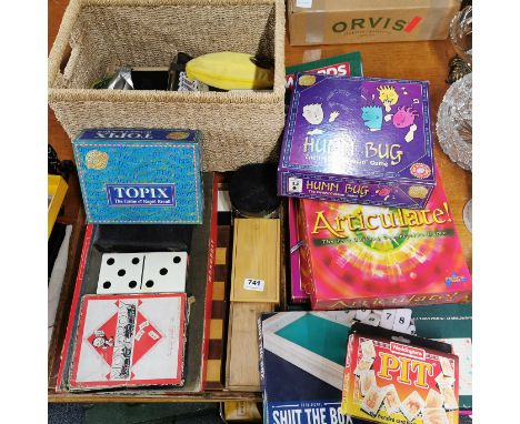 A quantity of vintage board games and chess sets.
