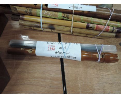 A Dixon whistle (D) and a Musima treble recorder