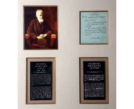 'Nothing Except  their Prayers'Shaw (George Bernard).   A charming short ALS to a Mr. O'Reilly, 1 pp, on his headed paper, 14