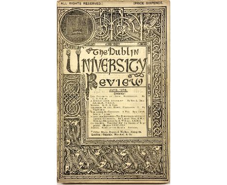 First Published Edition of MosadaYeats (W.B.).  The Dublin University Review, issue for June  1886, containing the  first pri