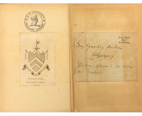 With a Letter of Sympathy to Douglas HydeGregory (Lady).   Gods and Fighting Men. L. 1904, First Edition, Douglas Hyde's copy