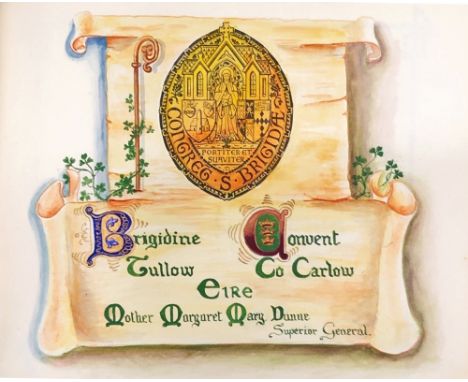 With  letter from [Dr.] John Charles McQuaidIlluminated Manuscript: Association of  Margaret  Marys.  For Sisters in any Orde