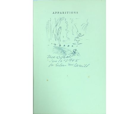 Yeats (Jack B.).  Apparitions. Three Plays. L. 1933, First, d.w. (protected) with a Yeats design, with tipped in copyright no