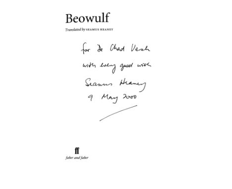 Important Association CopyHeaney (Seamus) Beowulf, Translated by S.H. 8vo L. 1999. First Edn., Signed Pres. Copy, cloth & ori