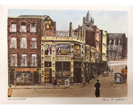 Mitchell (Flora H.) Vanishing Dublin, lg. 4to D. 1966. First Edn., 50 full page cold. plts., orig. cloth &amp; pict. d.w. Goo