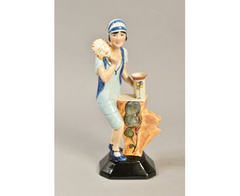 KEVIN FRANCIS CERAMICS LIMITED EDITION FIGURE, 'Clarice Cliff Art Deco Figure' No 189/250, modelled by Andy Moss, approximate