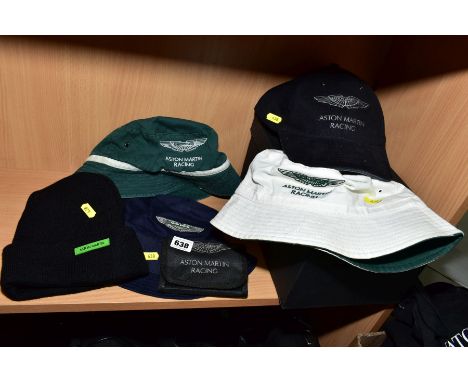 TWO HACKETT ASTON MARTIN RACING BRANDED SOFT COTTON HATS, Aston Martin Racing branded baseball cap, nylon wallet, Aston Marti