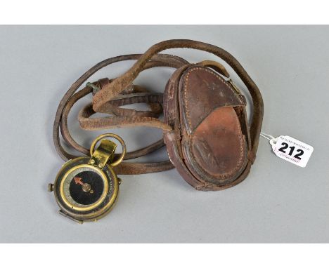 A 1917 DATED VERNERS PATTERN F-L OFFICERS COMPASS, in brown leather case which is dated 1918 D.Stocks, Edinburgh, brass case 