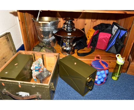 OUTDOOR EQUIPMENT to include Petromax Rapid 829/500 CP lantern with soft case, approximate height 40cm, British Military entr