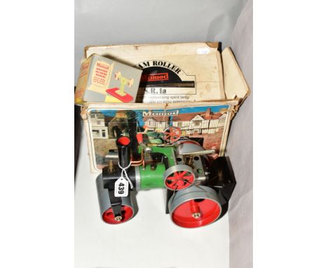 A BOXED MAMOD LIVE STEAM ROLLER, No.S.R.1a, not tested, playworn condition, appears complete with all accessories except miss
