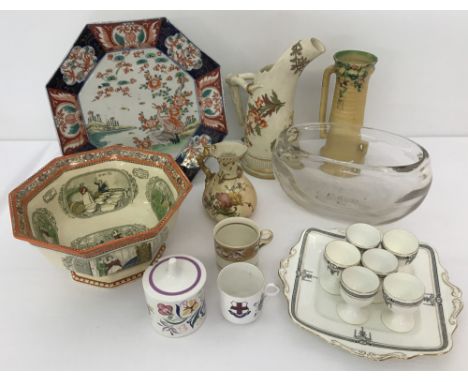 A box of vintage ceramics to include Royal Worcester, Poole and Paragon. Some pieces a/f.