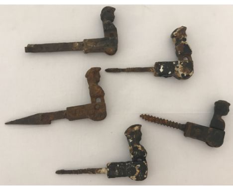 5 head design cast metal vintage hinged handles.