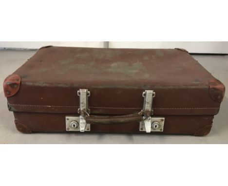  vintage Revelation suitcase with Union Castle Line To &amp; From South &amp; East Africa luggage labels.
