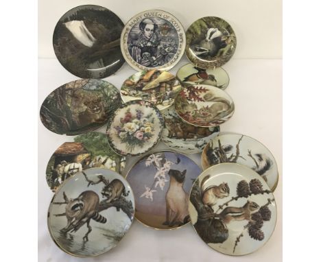 A quantity of 20 ceramic collectors plates. To include 11 plates from a series "The Forest Year" by John Francis, a set of 4 