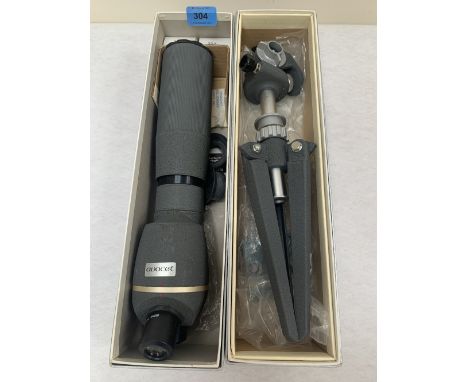 An Avocet spotting scope with tripod