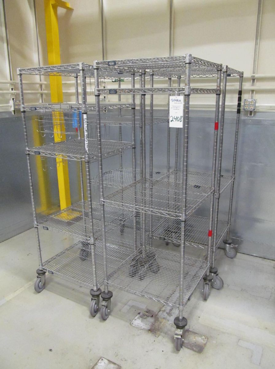 Nexel 24" x 24" x 69" High Wire Shelf Carts,