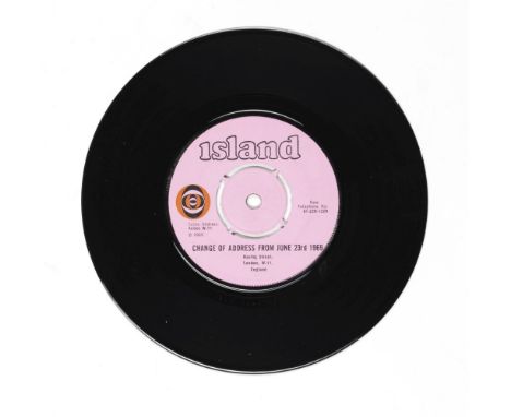 Blind Faith: A Promo Pressing, Change Of Address From June 23rd 1969/Sales Office,1969,Island (no catalogue No.), 500 only pr