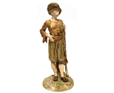 Royal Worcester model of a Bringaree Indian after Hadley, Royal Worcester mark to base, 22cm high