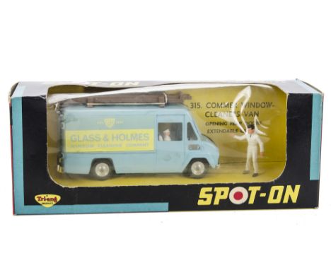 A Tri-ang Spot-On 315 Commer Window Cleaners Van, in light blue, with ladders and Window Cleaner, in original window box, VG-