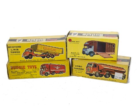 Budgie  Commercial Vehicles: 00 Gauge 270 Esso Tanker and 256 Esso Aircraft Refuelling Tanker 'Pluto' with leaflet, 276 Bedfo