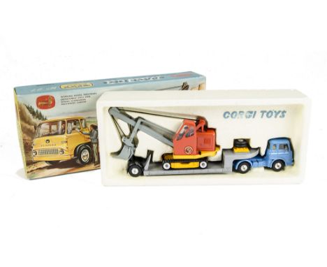 A Corgi Major Toys Gift Set 27 Machinery Carrier, with Bedford Tractor Unit and Priestman Cub Shovel, in original box with in
