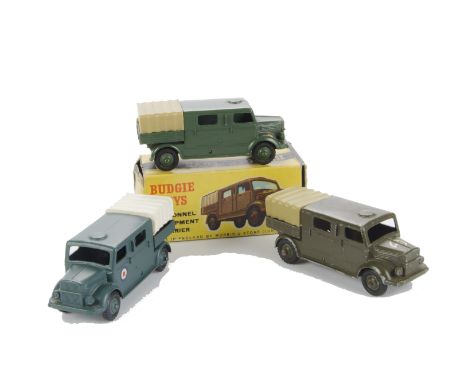 Budgie 212 Personnel & Equipment Carriers in three liveries British Army green (1), Kharki (1) and RAF blue (1) with one orig