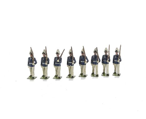 Britains unstrung set 219 Argentine Military School Cadets,  in Types of the Argentine Army box, generally G in G box, 1 with