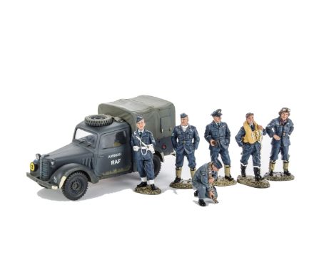 King & Country RAF series RAF26 Austin Light Utility Truck,   with personnel RAF20, RAF21, RAF22, RAF23, RAF24 and RAF25, VG,