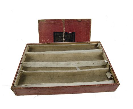 Empty Britains box for set 93 British Army Presentation Case,  types of the British Army label, P, generally worn and dirty, 