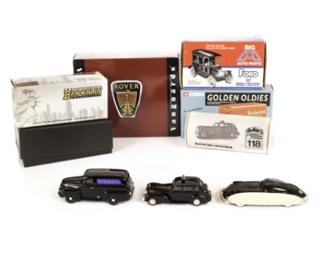 1/43 White Metal & Diecast Models, Brooklin BRK.33x 1938 Phantom Corsair Coupe, BRK.42x 1952 Ford F1 Ranger "Hearse", Sun Mot