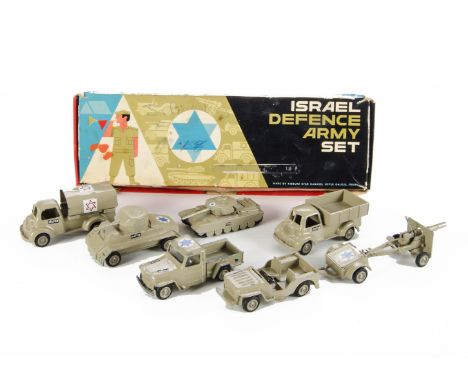 A Rare Gamda Toys Israel Defence Army Set, as shown in Model Cars From Israel by Ralston, comprising Centurion Tank, Armoured