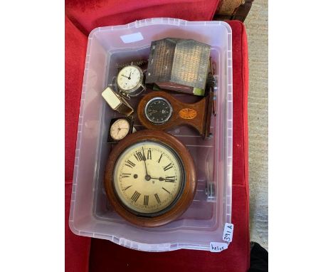 A post office clock and various other clocks