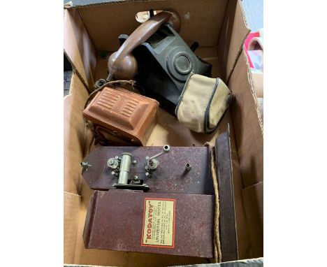 Kodatoy projector, vintage telephone, camera etc