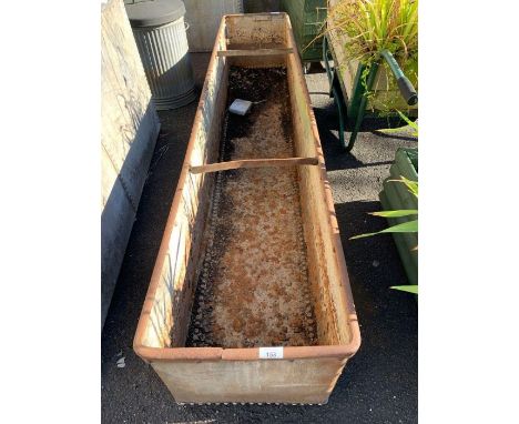Large riveted galvanized trough
