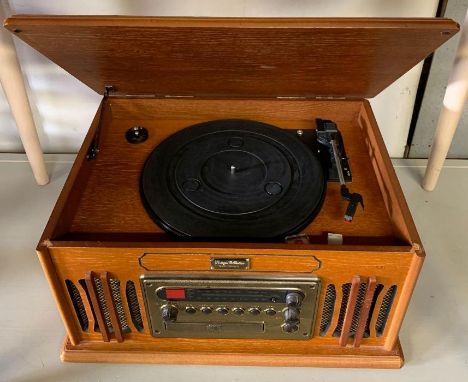 Vintage style cd/record player unit