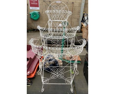 Decorative wirework 3 tier garden planter