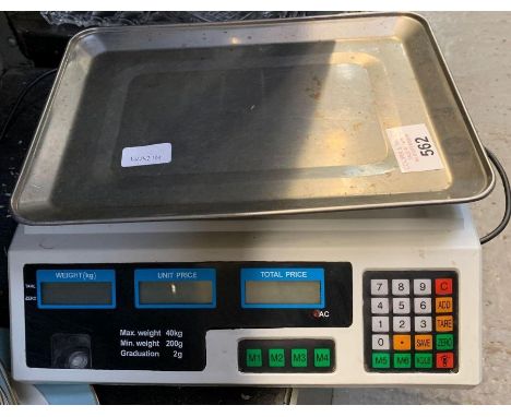 Shop counter weighing scales