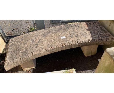 Reconstituted stone garden bench